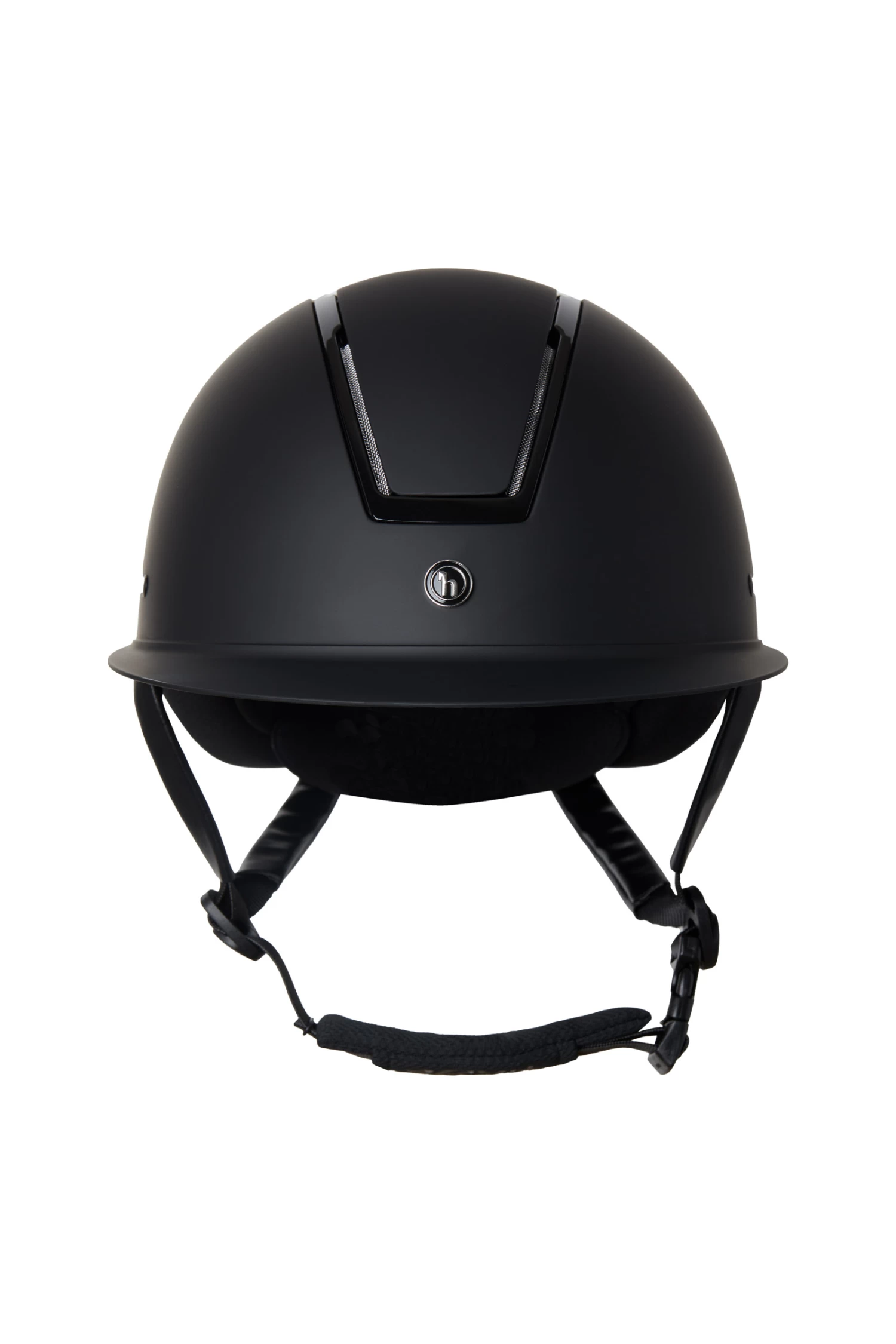 Horze Noir Riding Helmet With Shiny Frame & Sun Visor 2 Horze Noir Riding Helmet With Shiny Frame & Sun Visor - Image 2