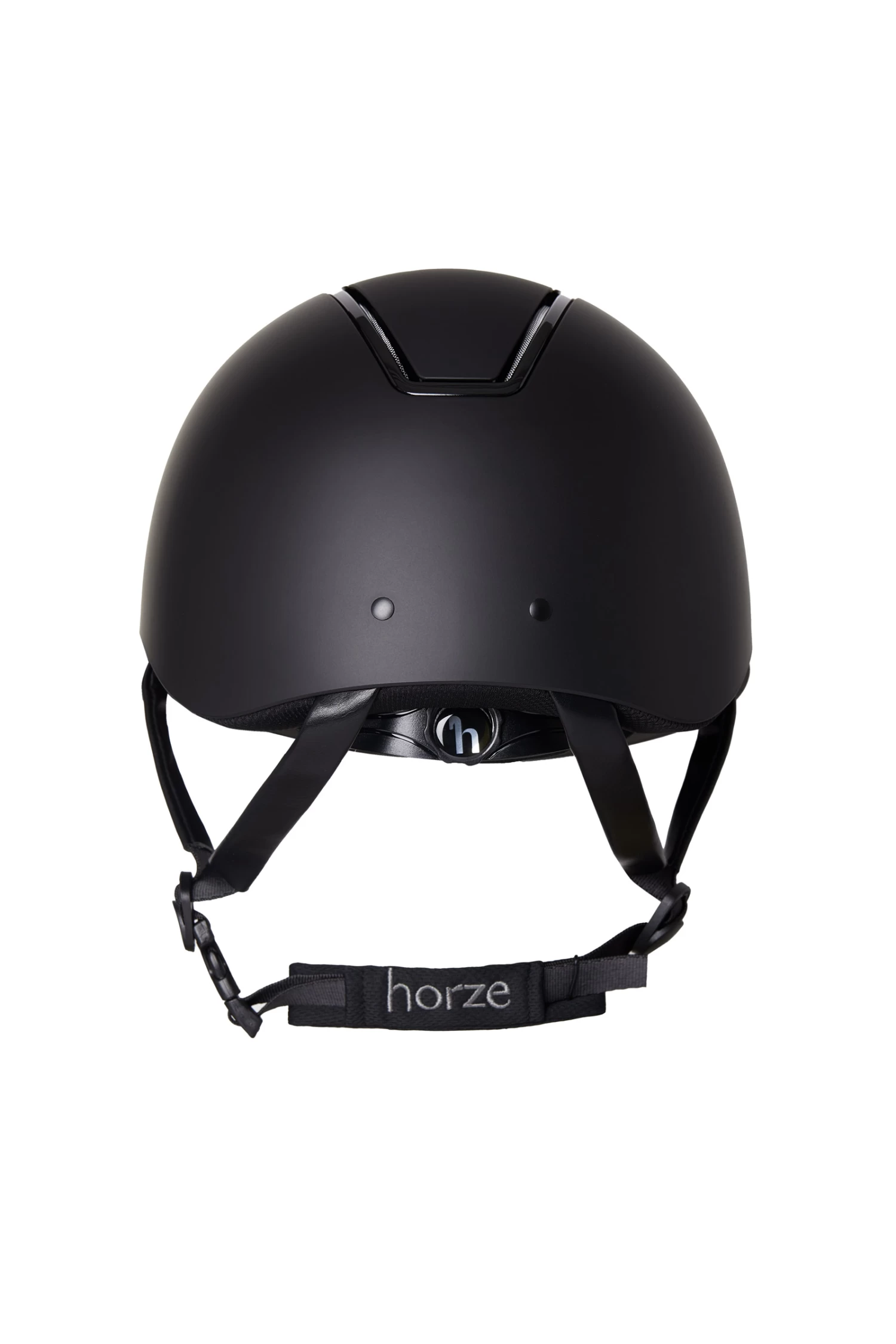 Horze Noir Riding Helmet With Shiny Frame & Sun Visor 4 Horze Noir Riding Helmet With Shiny Frame & Sun Visor - Image 4