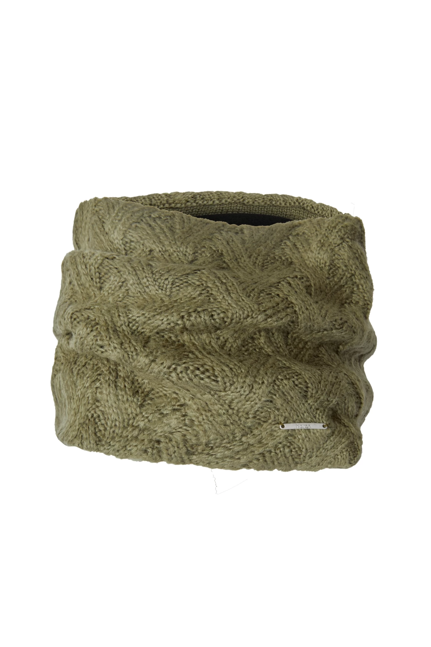 Horze Raya Cable Knit Tube Scarf With Fleece Lining 2 Horze Raya Cable Knit Tube Scarf With Fleece Lining - Image 2