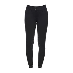 Cavalleria Toscana American Women's Full Grip Breeches Perforated Logo Tape -Equestrian Clothing Shop 315512 BL 2