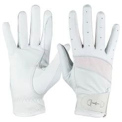 Horze Women's Leather Mesh Riding Gloves 19 Horze Women's Leather Mesh Riding Gloves -Equestrian Clothing Shop 31697 WH 1