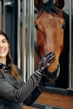 Horze Edina Women's Printed Riding Gloves 24 Horze Edina Women's Printed Riding Gloves -Equestrian Clothing Shop 31729 afbr 05