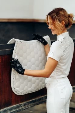 Horze Edina Women's Printed Riding Gloves 34 Horze Edina Women's Printed Riding Gloves -Equestrian Clothing Shop 31729 bl 05