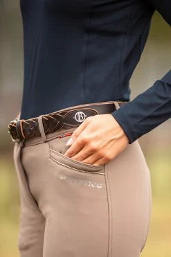 B Vertigo Braided Leather Belt 14 B Vertigo Braided Leather Belt -Equestrian Clothing Shop 31905 dbr 03