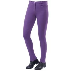Dublin Supa-fit Zip Up Knee Patch Jodhpurs For Women -Equestrian Clothing Shop 323898 PU 2