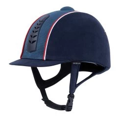 Dublin Silver Pro Piped Helmet (52-55) -Equestrian Clothing Shop 323906 DB WH RE 3