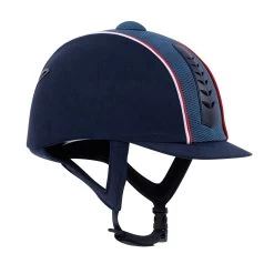 Dublin Silver Pro Piped Helmet (52-55) -Equestrian Clothing Shop 323906 DB WH RE 5