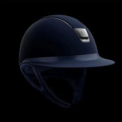 Samshield Miss Shield Shadowmatt Helmet, Black Chrome W/ 5 Swarovski (without Liner)
