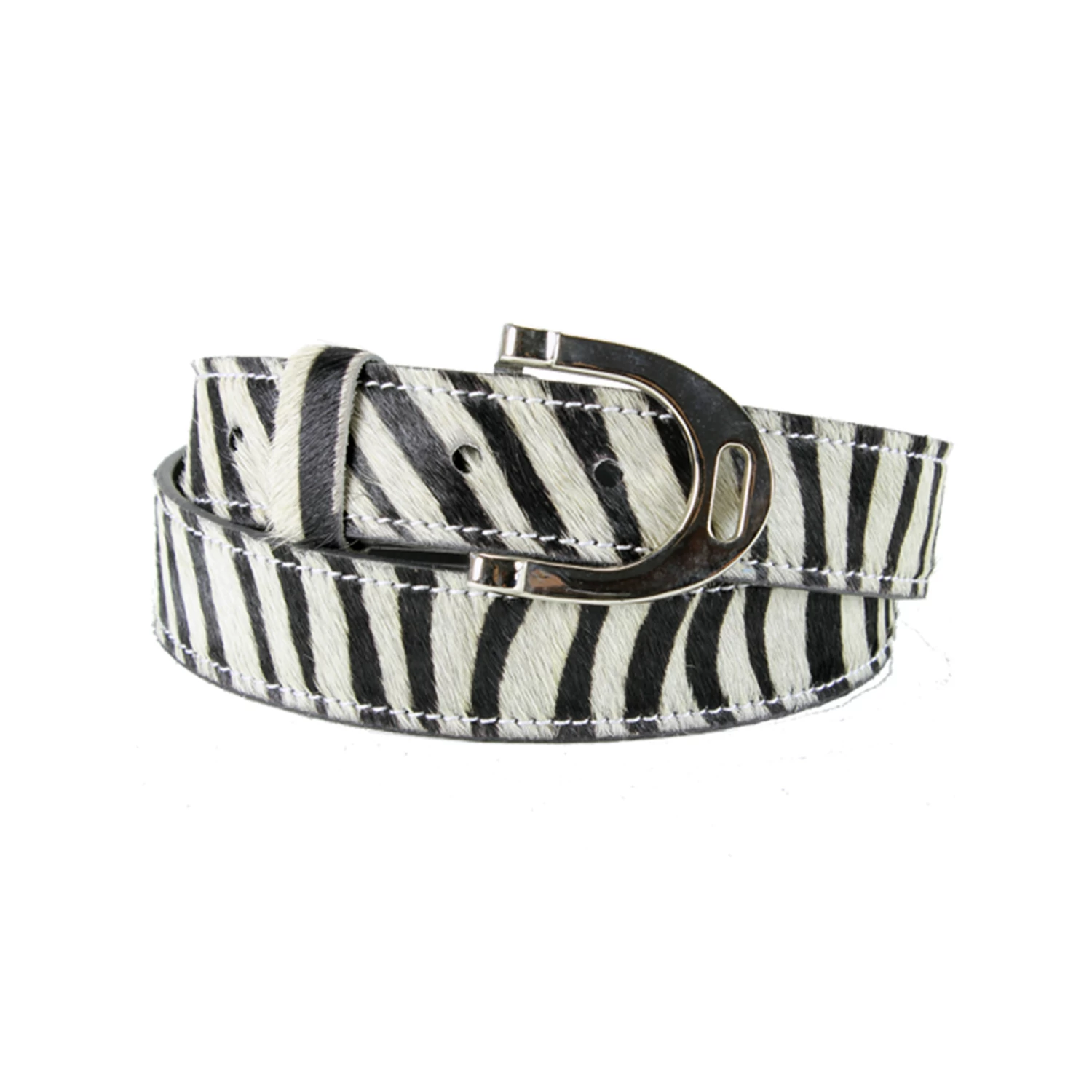 Mink Horse Print Belt With Stirrup Buckle 2 Mink Horse Print Belt With Stirrup Buckle - Image 2