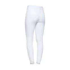 Cavalleria Toscana American Knee Grip Breeches For Women With Perforated Logo Tape 20 Cavalleria Toscana American Knee Grip Breeches For Women With Perforated Logo Tape -Equestrian Clothing Shop 331276 WH 1