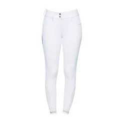 Cavalleria Toscana American Knee Grip Breeches For Women With Perforated Logo Tape 21 Cavalleria Toscana American Knee Grip Breeches For Women With Perforated Logo Tape -Equestrian Clothing Shop 331276 WH 2