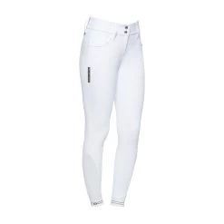 Cavalleria Toscana American Knee Grip Breeches For Women With Perforated Logo Tape 22 Cavalleria Toscana American Knee Grip Breeches For Women With Perforated Logo Tape -Equestrian Clothing Shop 331276 WH 3