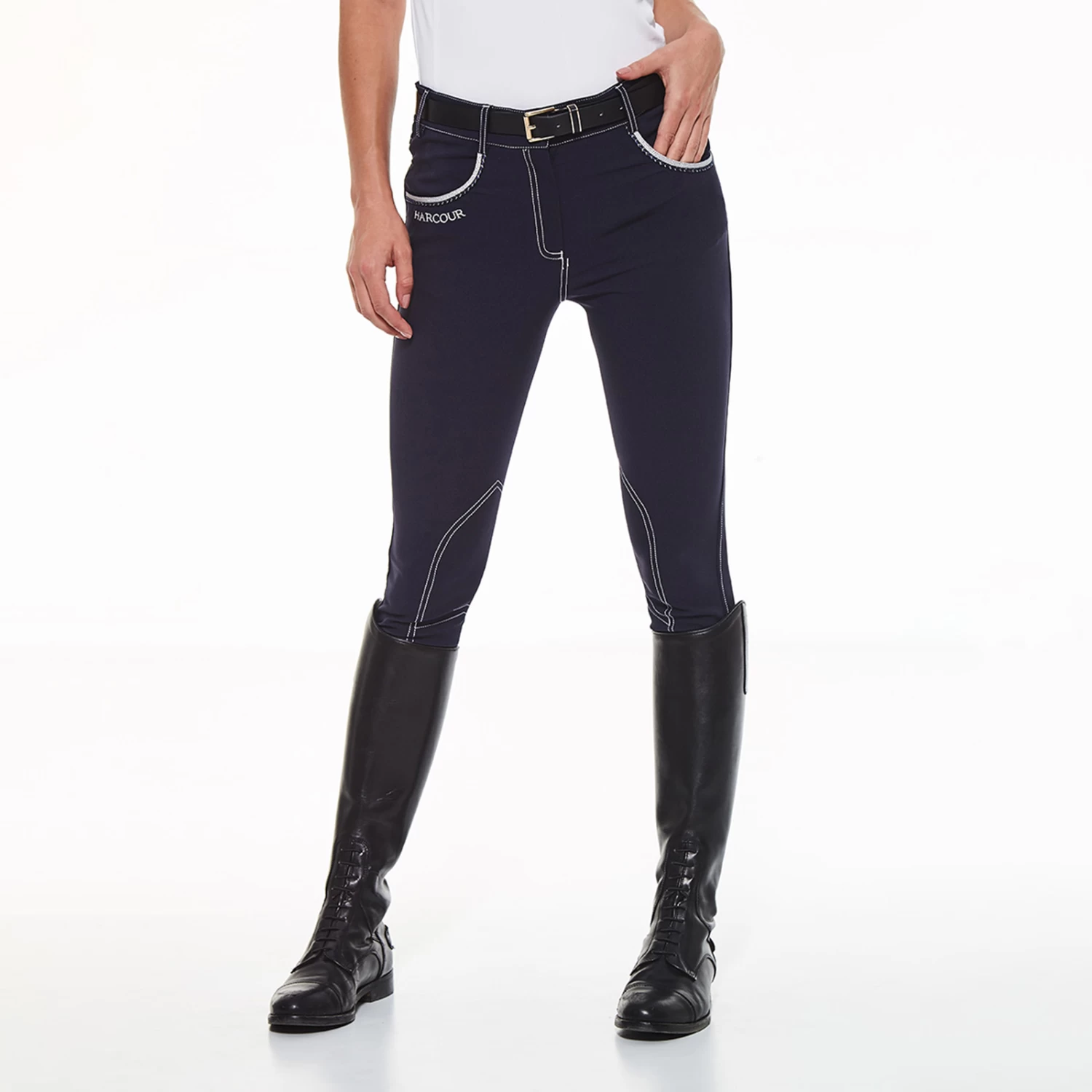 Harcour Sultane Breeches With Knee Patches For Women 3 Harcour Sultane Breeches With Knee Patches For Women - Image 3