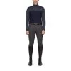 Cavalleria Toscana Men's Brushed Jersey Piquet Turtleneck Sweater