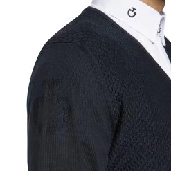 Cavalleria Toscana Men's Wool Knit Honeycomb V-Neck Sweater 12 Cavalleria Toscana Men's Wool Knit Honeycomb V-Neck Sweater -Equestrian Clothing Shop 334888 DB 4