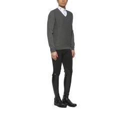 Cavalleria Toscana Men's Wool Knit Honeycomb V-Neck Sweater 15 Cavalleria Toscana Men's Wool Knit Honeycomb V-Neck Sweater -Equestrian Clothing Shop 334888 G 2