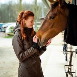 Horze Billie Women's PU Rain Riding Jacket With Fleece -Equestrian Clothing Shop 33501 BRBR 2