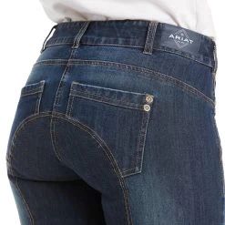 Ariat Halo Denim FS Breeches For Women 7 Ariat Halo Denim FS Breeches For Women -Equestrian Clothing Shop 335356 DB 4