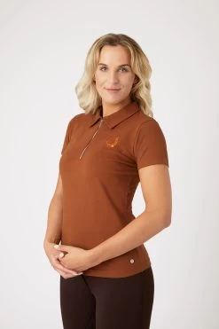 Horze Amy Women's Short Sleeve Cotton Stretch Polo Shirt 24 Horze Amy Women's Short Sleeve Cotton Stretch Polo Shirt -Equestrian Clothing Shop 33536 rbbr 02