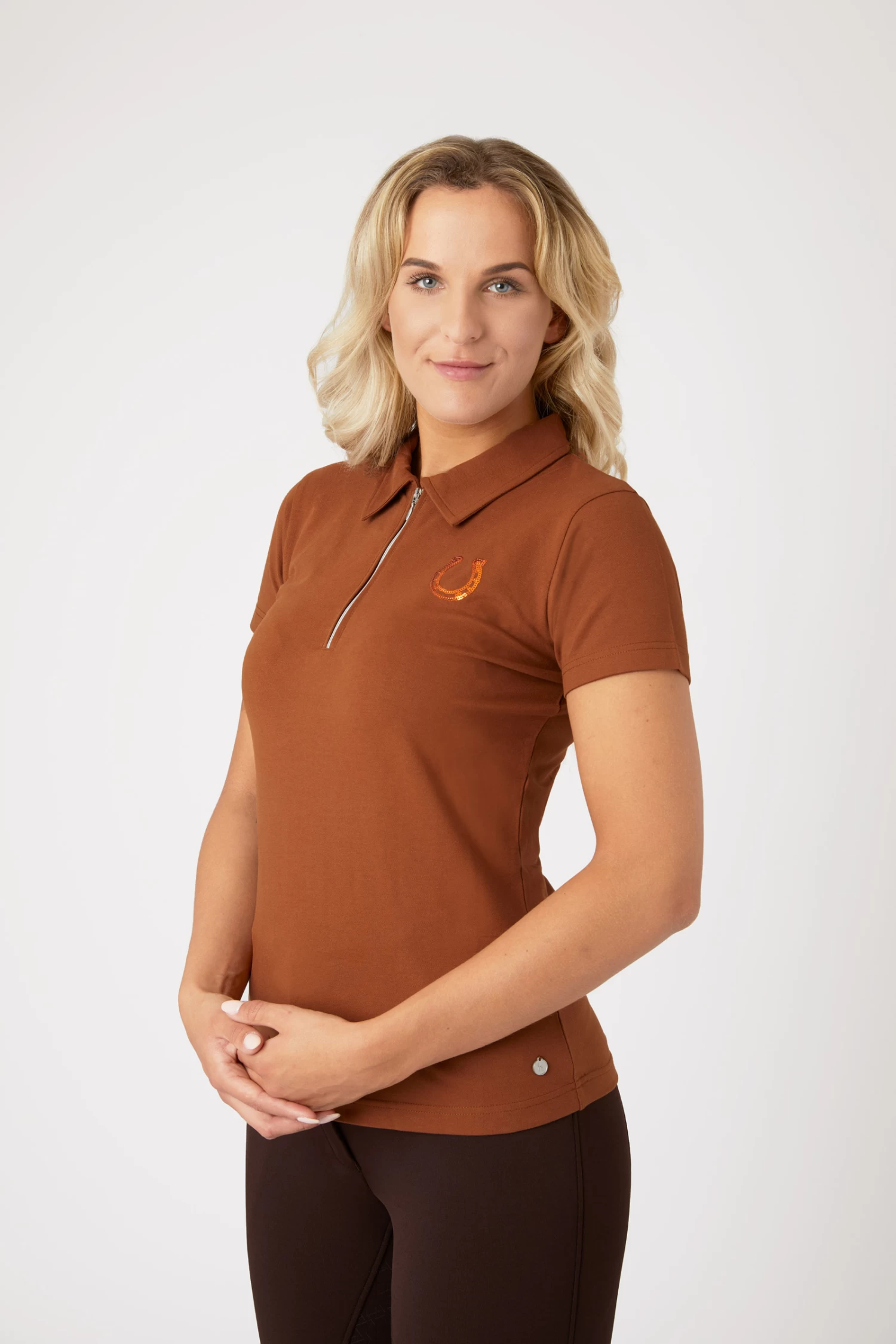 Horze Amy Women's Short Sleeve Cotton Stretch Polo Shirt 10 Horze Amy Women's Short Sleeve Cotton Stretch Polo Shirt - Image 10