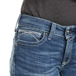 Ariat REAL Stretch Icon Straight Jean For Women -Equestrian Clothing Shop 335371 DNB 3