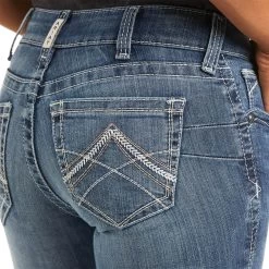 Ariat REAL Stretch Icon Straight Jean For Women -Equestrian Clothing Shop 335371 DNB 4