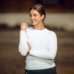 B Vertigo Rachel Women's Cable Knit Pullover -Equestrian Clothing Shop 33543 ewh 05