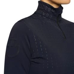 Cavalleria Toscana Women´s Jersey Fleece Half Zip Turtleneck -Equestrian Clothing Shop 336578 DB 4