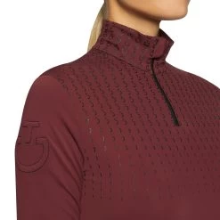 Cavalleria Toscana Women´s Jersey Fleece Half Zip Turtleneck -Equestrian Clothing Shop 336578 DRE 4