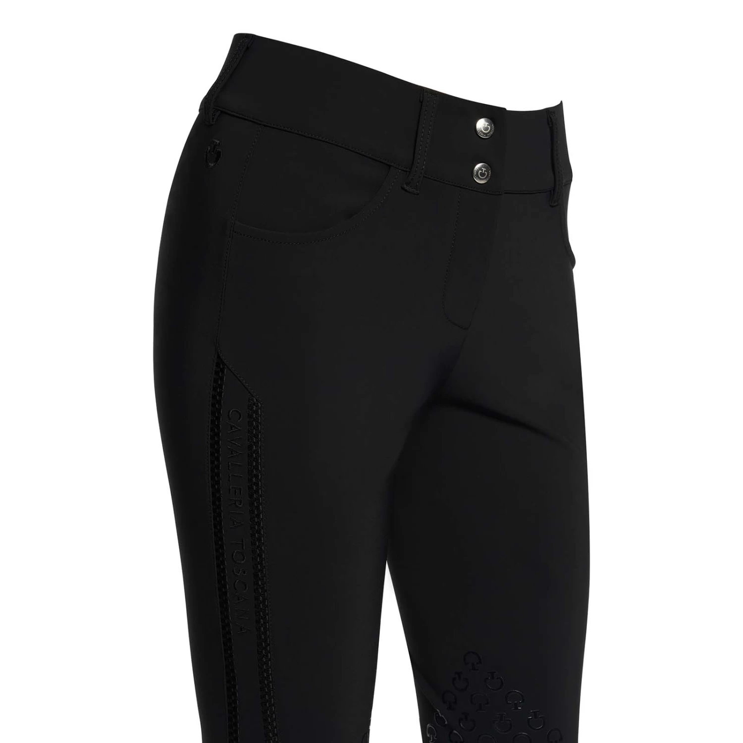 Cavalleria Toscana Embroidery Women's Knee Grip Breeches 3 Cavalleria Toscana Embroidery Women's Knee Grip Breeches - Image 3