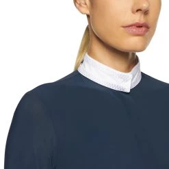 Cavalleria Toscana Embroidery Women's Show Long Sleeve 11 Cavalleria Toscana Embroidery Women's Show Long Sleeve -Equestrian Clothing Shop 336834 B 4