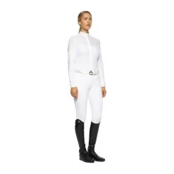 Cavalleria ToscanaWomen's Textured Jersey Competition Shirt -Equestrian Clothing Shop 336846 WH 3