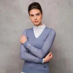 AA Ladies' Sweater With Perforated Sleeves 7 AA Ladies' Sweater With Perforated Sleeves -Equestrian Clothing Shop 337269 LB 3