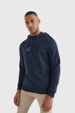 Tommy Hilfiger Equestrian Men's Embroidery Logo Hoody -Equestrian Clothing Shop 338045 DB 4