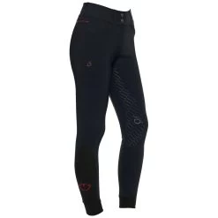 Cavalleria Toscana CT Team Red Stripe Women's Full Grip Breeches -Equestrian Clothing Shop 338469 DB 3