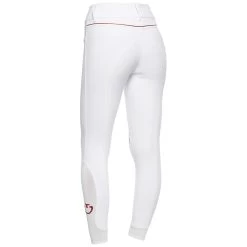 Cavalleria Toscana CT Team Red Stripe Women's Full Grip Breeches -Equestrian Clothing Shop 338469 WH 1