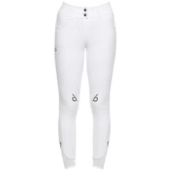 Cavalleria Toscana CT Team Red Stripe High Waist Full Grip Breeches 38 Cavalleria Toscana CT Team Red Stripe High Waist Full Grip Breeches -Equestrian Clothing Shop 338470 WH 2