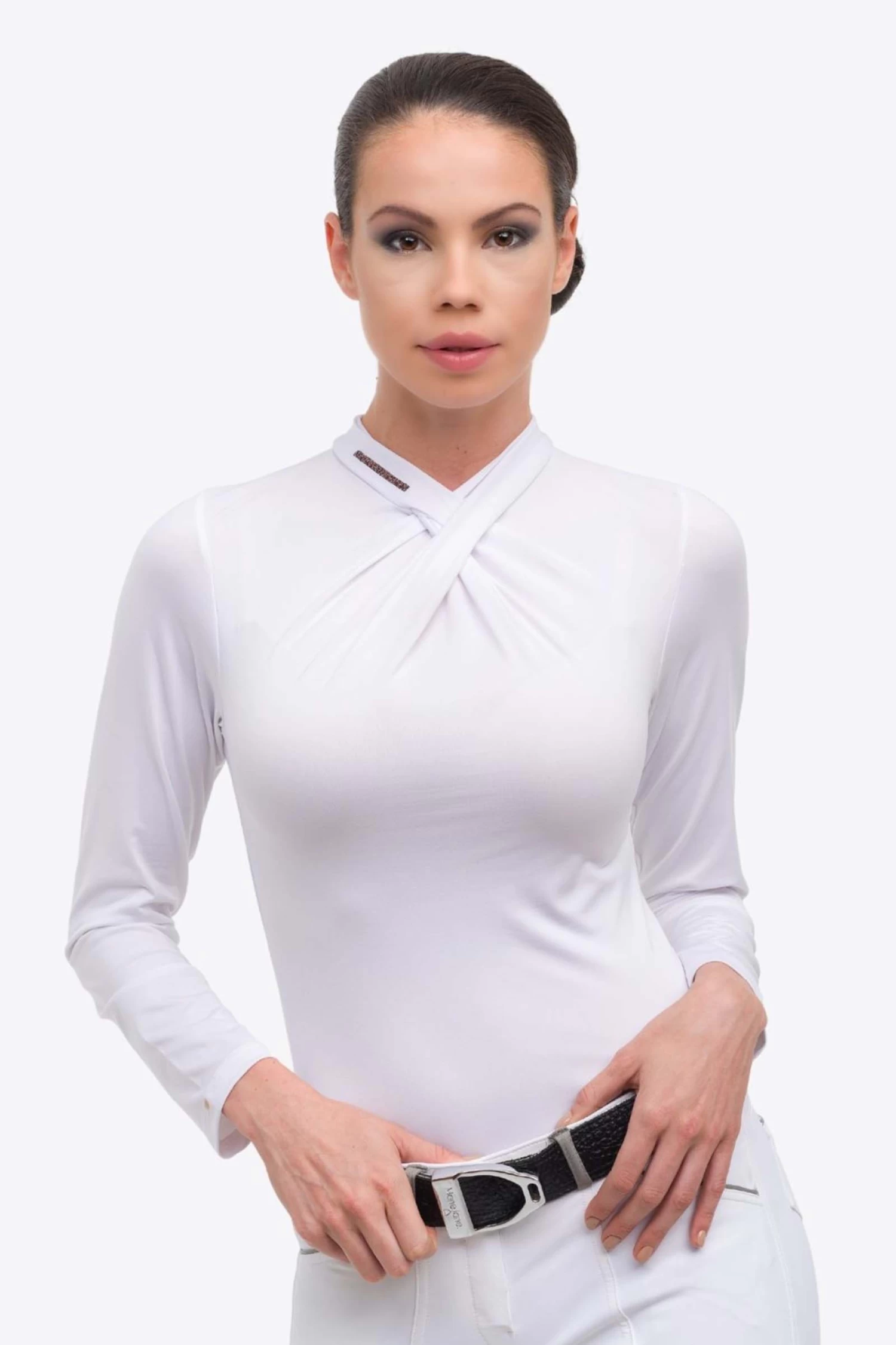 Cavalliera Rose Gold Chic Women's Long Sleeve Show Shirt 4 Cavalliera Rose Gold Chic Women's Long Sleeve Show Shirt - Image 4