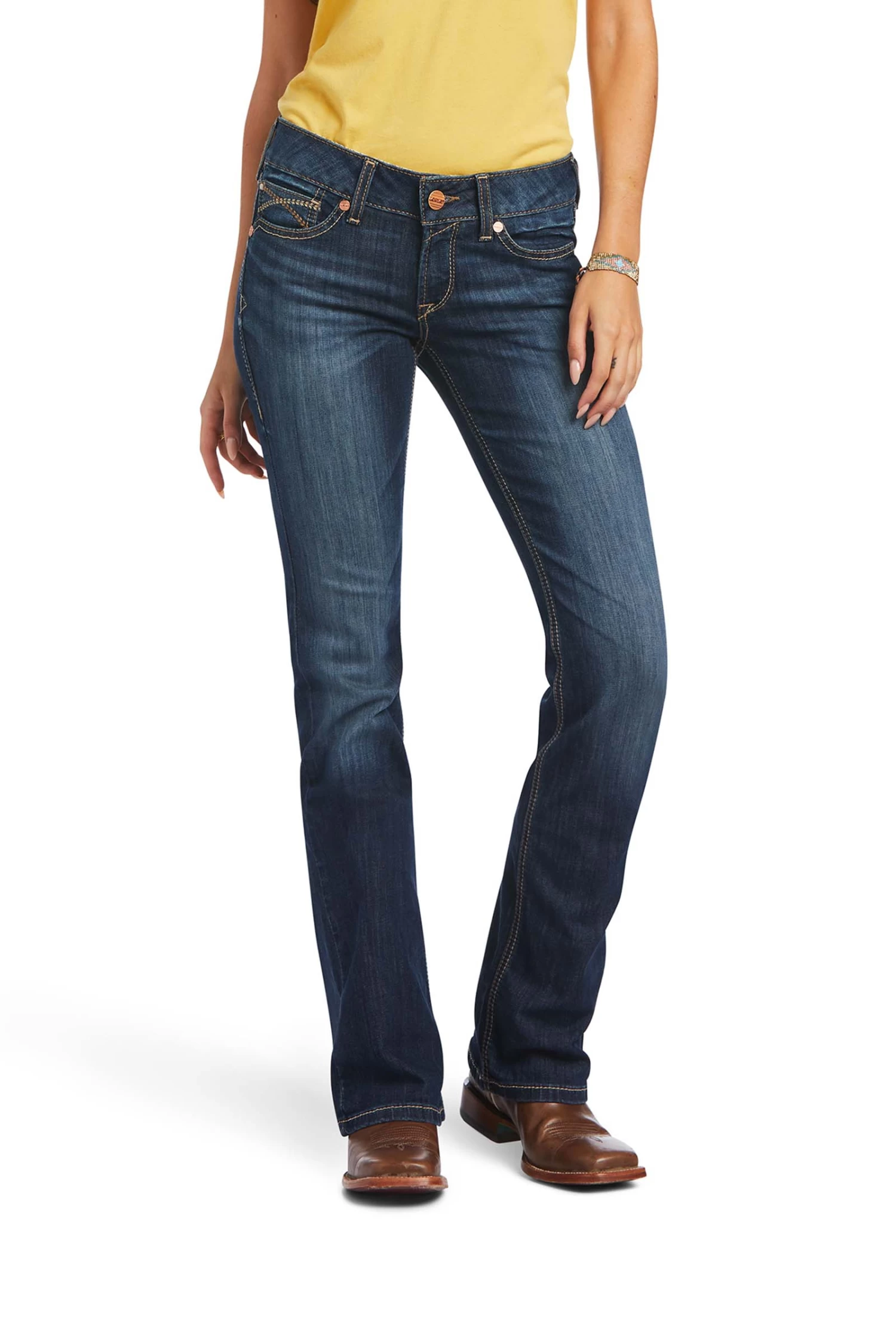 Ariat Vicky Women's Mid Rise Arrow Fit Boot Cut Jeans 3 Ariat Vicky Women's Mid Rise Arrow Fit Boot Cut Jeans - Image 3