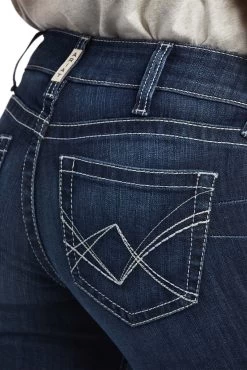 Ariat Clarissa Women's Mid Ride Straight Leg Jeans -Equestrian Clothing Shop 341138 DNB 4