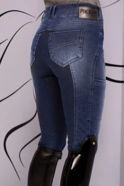 Pikeur Lisha Women's Full Grip Denim Breeches -Equestrian Clothing Shop 341499 DNB 4