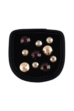 MagicTack Crystal Merlot Gold Riding Gloves Patches