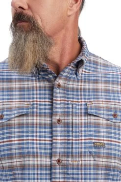 Ariat Men's Rebar Flannel DuraStretch Longsleeve Work Shirt -Equestrian Clothing Shop 344569 ALG 3