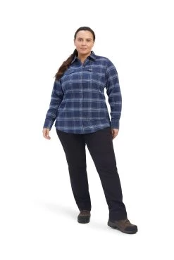 Ariat Rebar Flannel DuraStretch Women's Longsleeve Work Shirt -Equestrian Clothing Shop 344573 DB 6