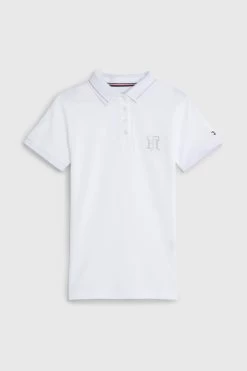Tommy Hilfiger Equestrian Rhinestone Women's Polo Shirt -Equestrian Clothing Shop 345425 WH 01
