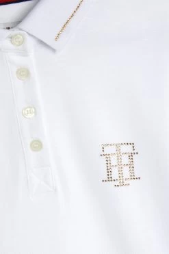 Tommy Hilfiger Equestrian Rhinestone Women's Polo Shirt -Equestrian Clothing Shop 345425 WH 03