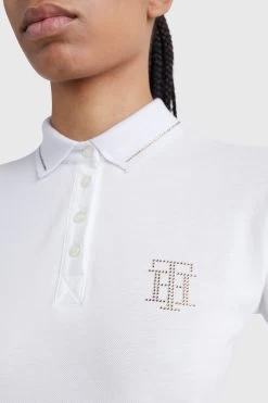 Tommy Hilfiger Equestrian Rhinestone Women's Polo Shirt -Equestrian Clothing Shop 345425 WH 05