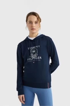 Tommy Hilfiger Equestrian Horse Shoe Women's Sport Hoodie -Equestrian Clothing Shop 345431 DB 03