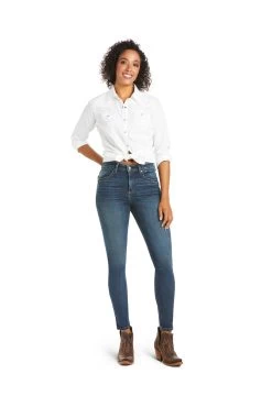 Ariat Premium High Rise Skinny Women's Jeans 8 Ariat Premium High Rise Skinny Women's Jeans -Equestrian Clothing Shop 345751 OVB 03