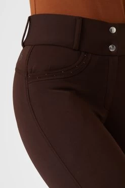 Horze Mia Thermo Silicone Full Seat Breeches For Women -Equestrian Clothing Shop 36053 DBR 5